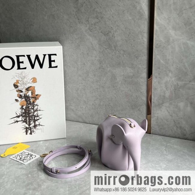 LOEWE\'s latest jade series baby elephant bag 0192 purple