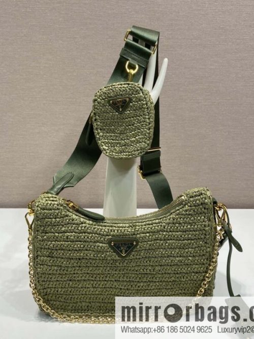 PRADA 🎉 straw three-in-one 🎉 1BH204 new color🎉
