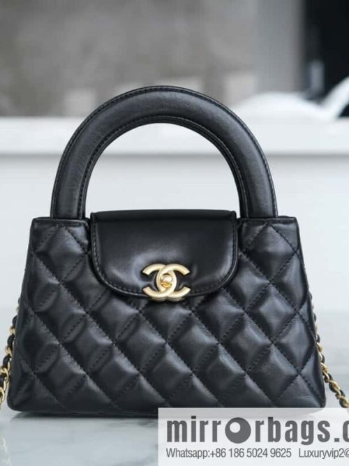 CHANEL 24S New Color Kelly Handle Bag, Large, Black AS4416