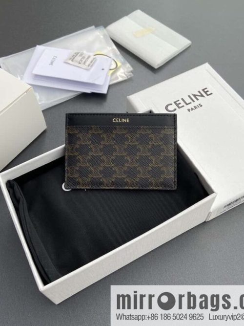 CELINE TRIOMPHE Logo Printed Card Pack 10B702BQ4 .38NO