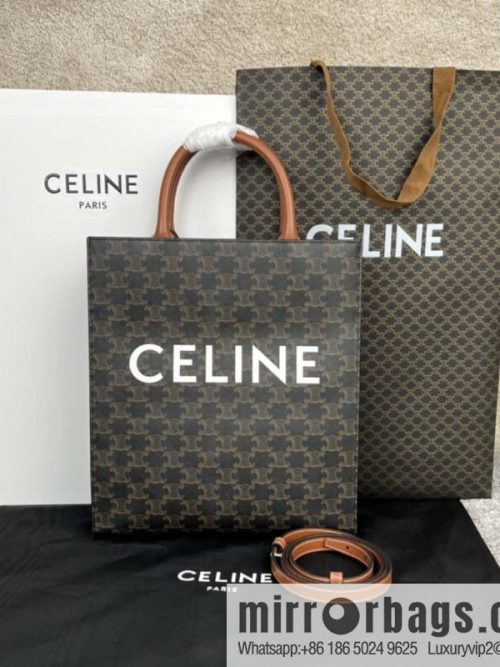 CELINE CABAS TRIOMPHE Canvas Small Vertical Handbag 191542
