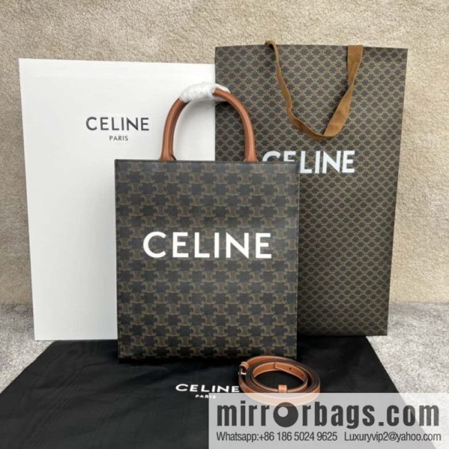 CELINE CABAS TRIOMPHE Canvas Small Vertical Handbag 191542