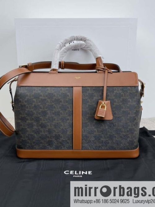 CELINE cabas printing material/cowhide handbag 192662