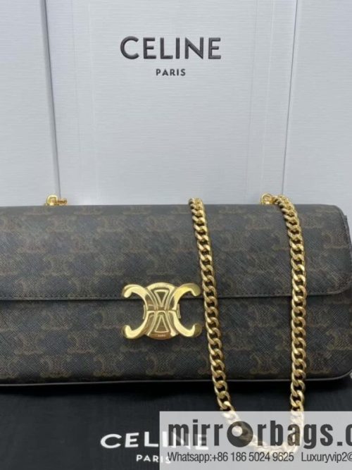 CELINE new TRIOMPHE logo printed chain bag 197412