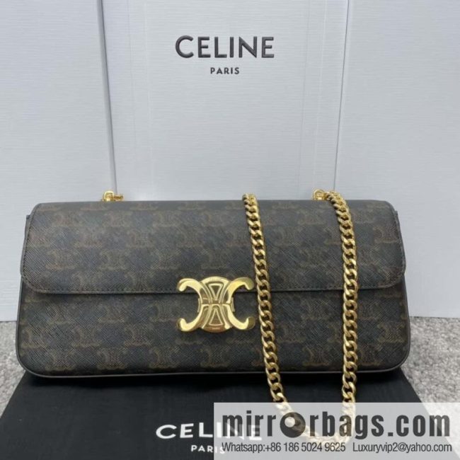 CELINE new TRIOMPHE logo printed chain bag 197412