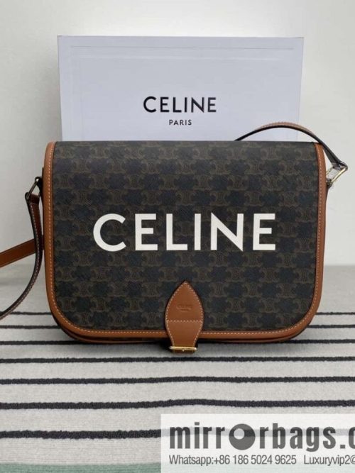 CELINE new FOLCO TRIOMPHE messenger bag PVC/cowhide 193902