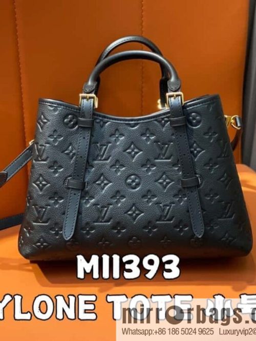 [Original order boutique] M11463 black, full leather tote bag series BABYLONE TOTE small handbag m11393 gray-brown m11394