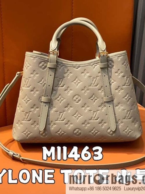 [Original order boutique] M11463 black, full leather tote bag series BABYLONE TOTE small handbag m11393 gray-brown m11394