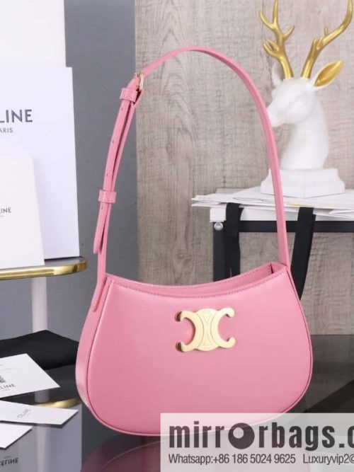 [Premium quality, all-steel hardware] CELIN_E 2024 | TILLY medium bright cow leather handbag 24s spring new product 115703BF4.38NO