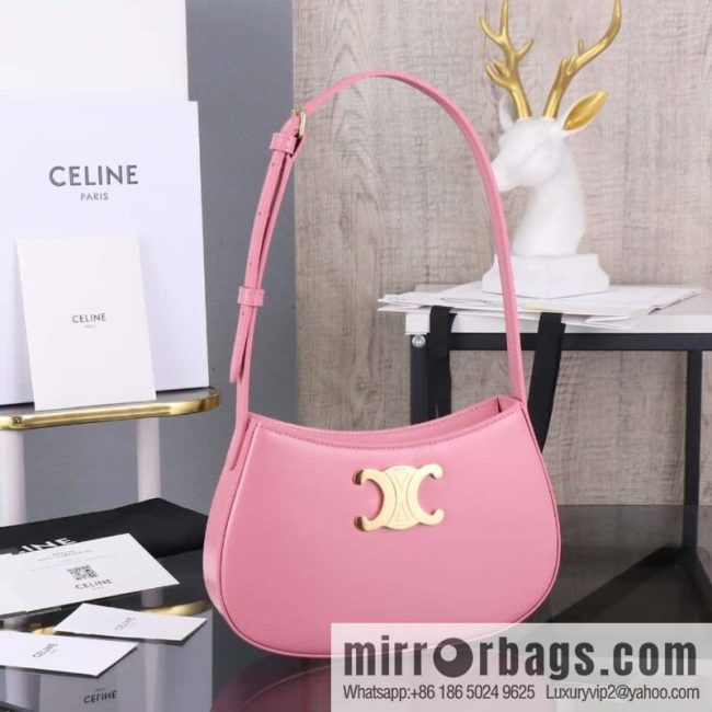 [Premium quality, all-steel hardware] CELIN_E 2024 | TILLY medium bright cow leather handbag 24s spring new product 115703BF4.38NO