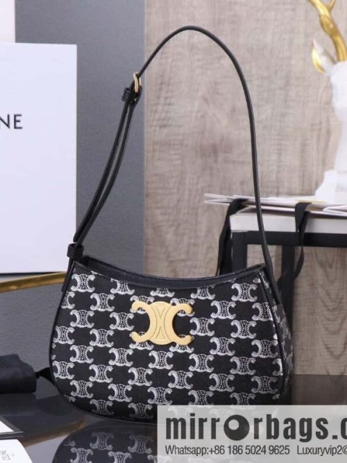 CELIN_E 2024 | TILLY medium shiny cow leather handbag The latest armpit bag number: 115703BF4.38NO