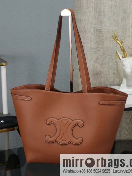 [Premium all-steel hardware] CABAS ANAS grained cow leather handbag No.: 116853ENY.04LU