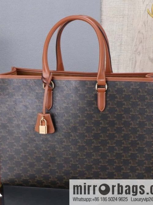 [Premium grade, all-steel hardware] CELIN-E CABAS TRIOMPHE TOTE logo printed cow leather horizontal handbag number: 194342CS8.27FX