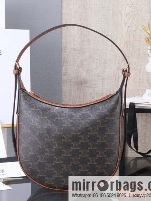 [Premium all-steel hardware] Small HELOSE TRIOMPHE logo printed cow leather handbag No.: 117252 117523