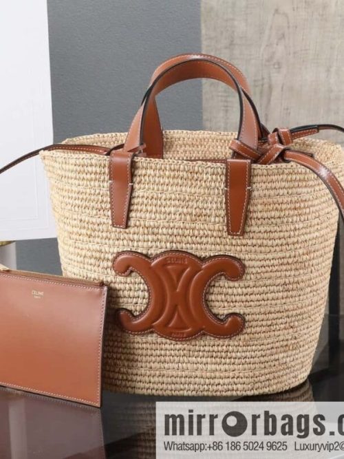 [Premium all-steel hardware] CELINE TEEN plant material and cow leather soft classic basket bag number: 115802