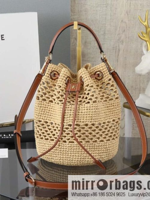 [Premium quality, all-steel hardware] CLARA plant material and cow leather classic basket bag number: 117862