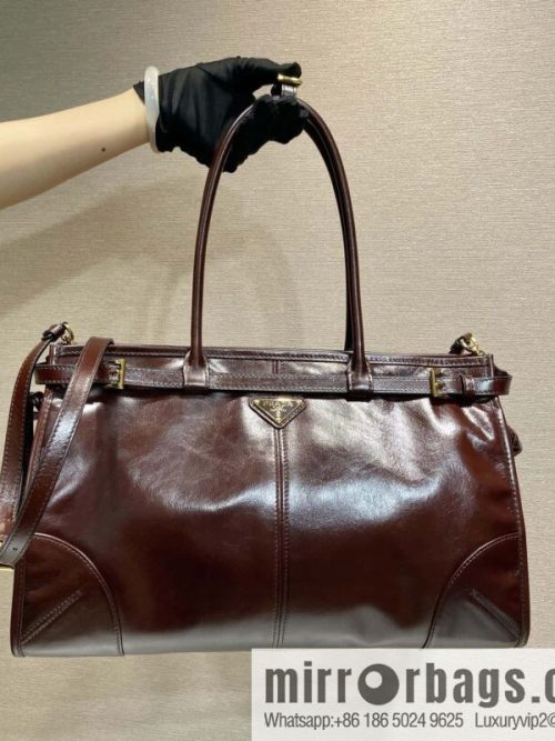 PRADA 🎉 LusSo lf oil wax leather 🎉 1BA433 large 🎉🎉 burgundy