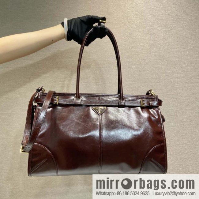 PRADA 🎉 LusSo lf oil wax leather 🎉 1BA433 large 🎉🎉 burgundy