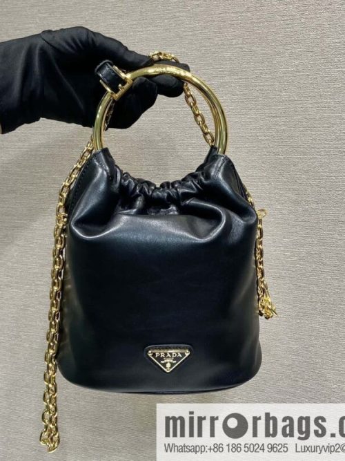 PRADA 🎉 new bucket bag 🎉 1BC227 lambskin 🎉🎉 black