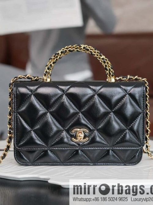 CHANEL Flap New thick chain handle Woc black ➿ AP4166 B17675 94305