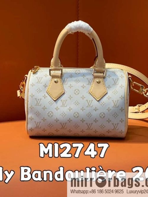 [Original order boutique] M12747 white denim, pillow bag speedy series Speedy Bandoulière 20 handbag