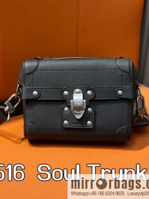 [Original order boutique] M11516 black full leather, men\'s bag box bag series, the new Soul Trunk handbag of the season