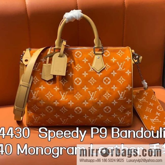 [Original order boutique] M24430 matte orange, pillow bag speedy series, this Speedy P9 Bandoulière 40 Monogram Leather handbag