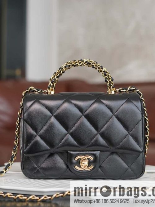 CHANEL 24b Flap New thick chain handle, fat square, small AS5032 B17665 94305