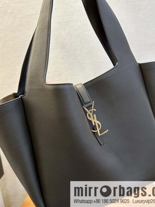 YSL Soft Deer Leather Tote Bag 763435 Light Musk