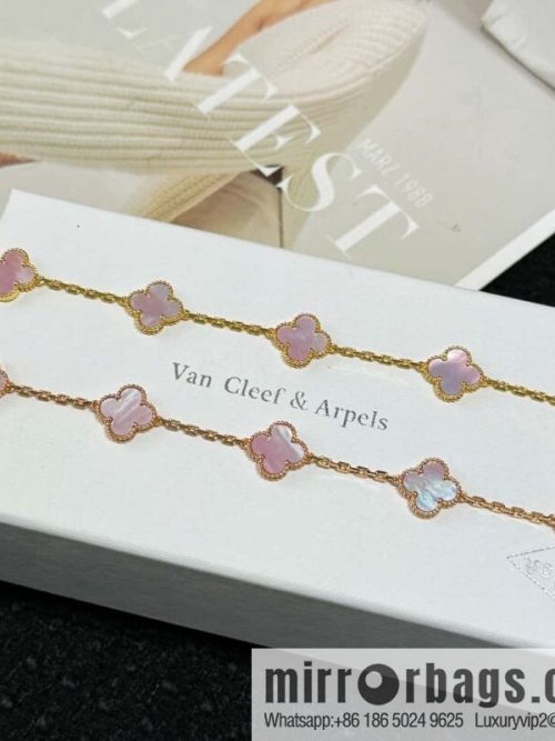 ❗️CNC version ❗️ ☀️ Van Cleef & Arpels powder Fritillary four-leaf clover five-flower bracelet ☀