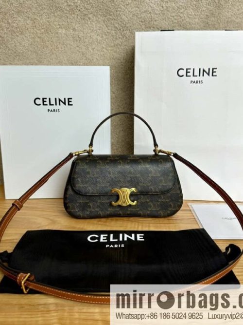 CELINE TEEN LOLA logo printed cow leather handbag 119532
