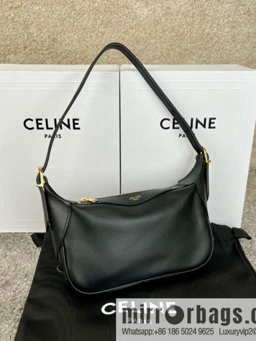 CELINE ROMY Mini Soft Cow Leather Handbag 10K123 Black