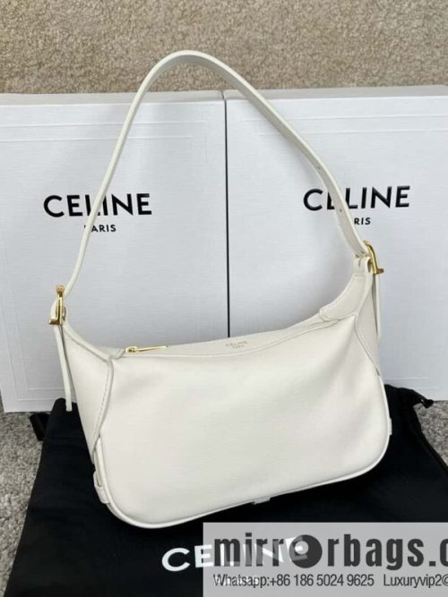 CELINE ROMY Mini Soft Cow Leather Handbag 10K123 White