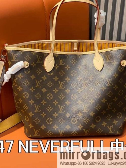 [Original single boutique] M11947 presbyopia yellow, available on both sides, variable code chip version, shopping bag series NEVERFULL medium handbag