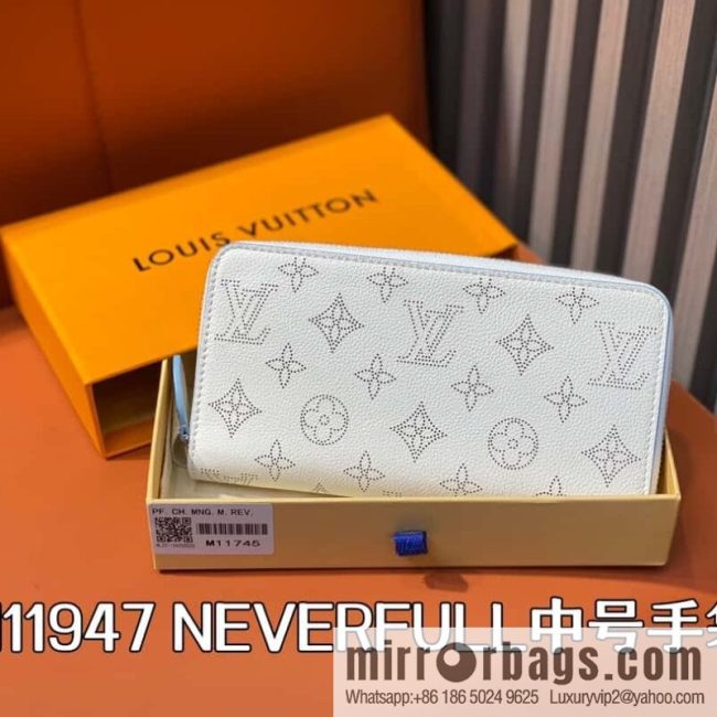[Original single boutique] M11745 white hollow, single zipper wallet series Zippy zipper wallet M60017 11745 white (hollow)