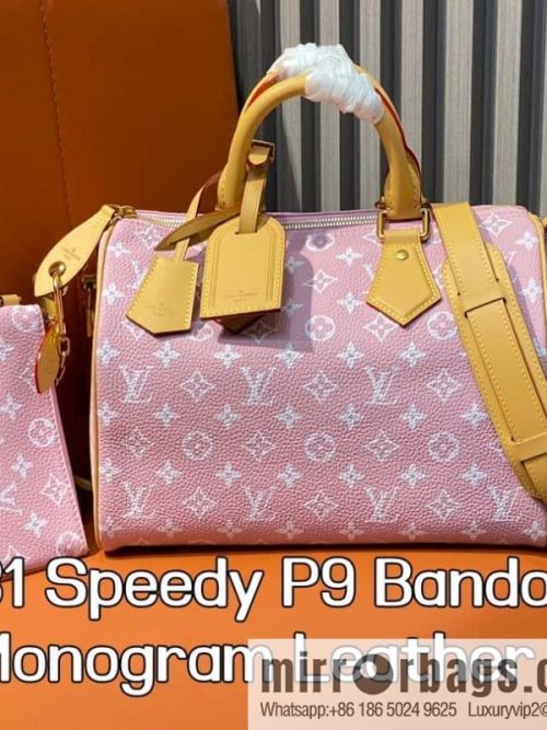 [Original order boutique] M21109 pink, all-leather pillow bag speedy series SPEEDY P9 BANDOULIZRE 30 handbag