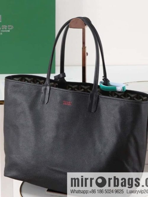 [Premium quality, original materials, leather] Goyard goya anjou small bag 020166m black tote bag