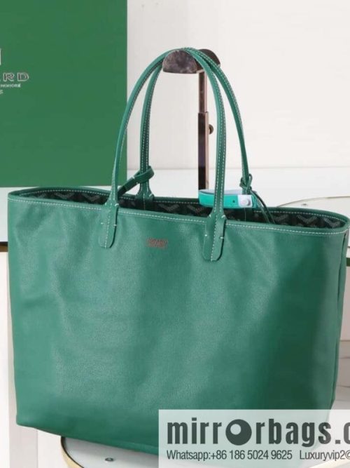 [Premium quality, original materials, leather] Goyard goya anjou small bag 020166m green tote bag