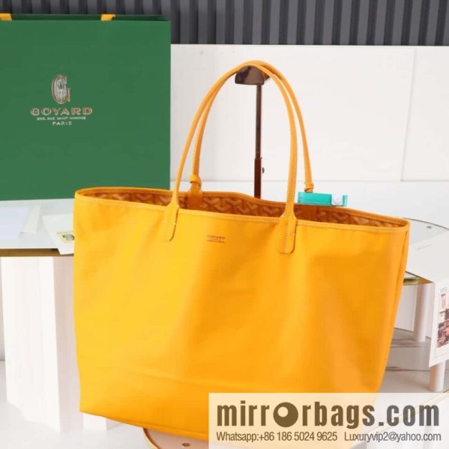 [Premium quality, original materials] Goyard reversible anjous double-sided tray extra large yellow tray bag
