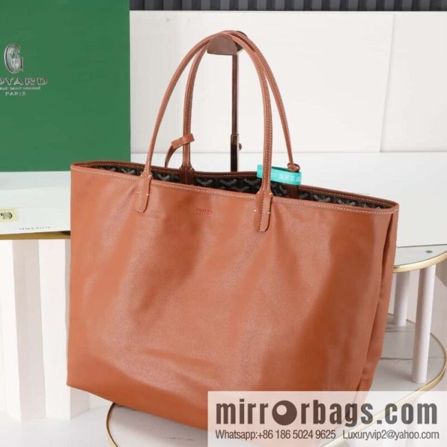 [Premium quality, original materials] Goyard reversible anjous double-sided tray extra large brown tray bag