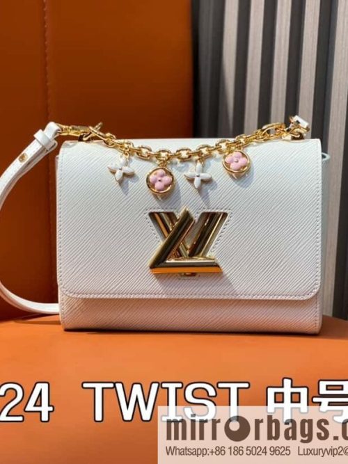 [Original order boutique] M11724 white, water ripple Twist series TWIST medium handbag M11723