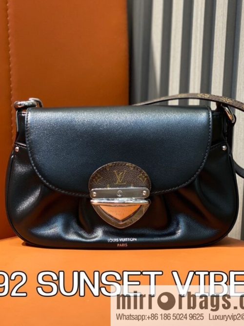 [Original order boutique] M12192 black full leather, underarm bag ingot bag series, the new SUNSET VIBE handbag of the season