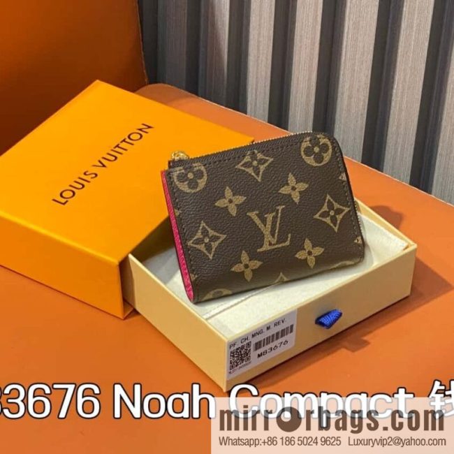 [Original order boutique] M83676 presbyopia rose red, zipper wallet series NEW Noah Compact wallet