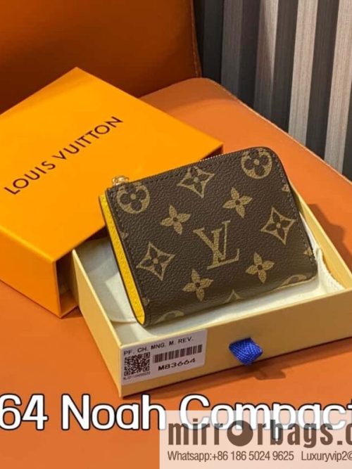 [Original order boutique] M83644 presbyopia yellow, zipper wallet series NEW Noah Compact wallet