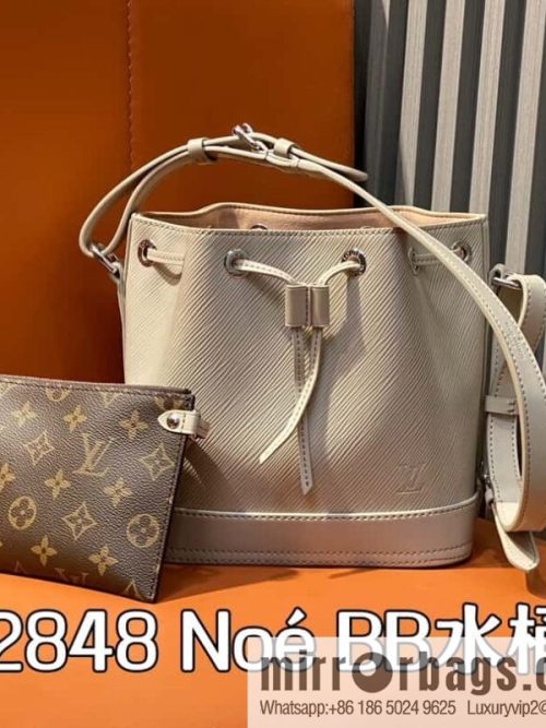 [Original order boutique] M12848 quartz white/small, water ripple bucket bag series Noé BB bucket bag