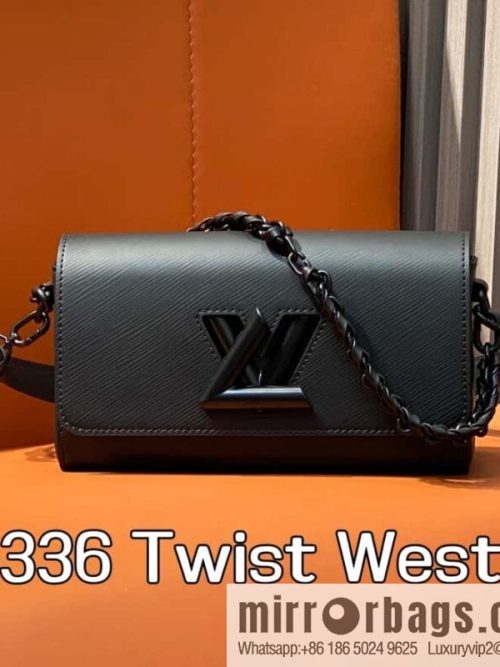 [Original order boutique] M25336 black, Darth Vader water ripple chain bag Twist West handbag M24549 24603