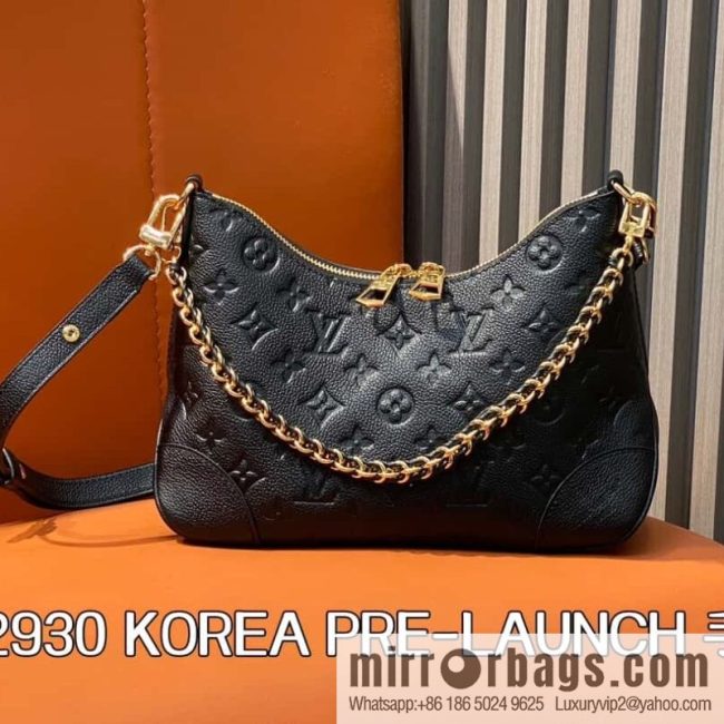 [Original order boutique] M12930 black full leather embossed, chain bag croissant series KOREA PRE-LAUNCH handbag