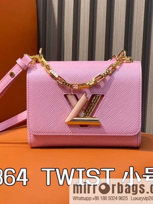 [Original order boutique] M24864 pink purple, water ripple Twist series TWIST small handbag, this Twist small handbag