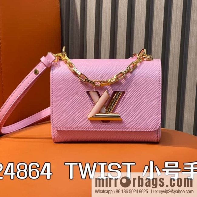 [Original order boutique] M24864 pink purple, water ripple Twist series TWIST small handbag, this Twist small handbag
