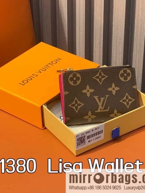 [Original order boutique] M11380 presbyopia plum red, wallet change bag wallet series Lisa Wallet wallet M82605 M82383 M83649